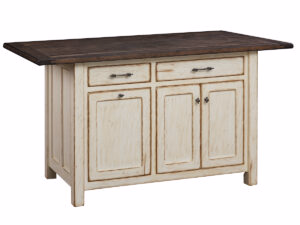 Ancient Mission Island w/ 2 Drawers and 3 Doors & Rough Sawn Top