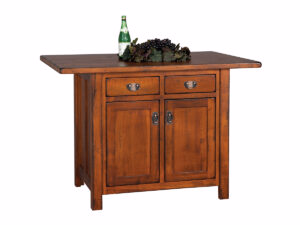 Ancient Mission Island w/ 2 Drawers and 2 Doors & Butcher Block Top