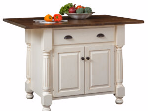 French Country Island w/ 1 Drawer and 2 Doors & Plank Top