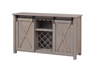 Lahoma Wine Server w/ Sliding Barn Doors