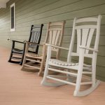 Amish crafted poly outdoor furniture - poly rockers on porch