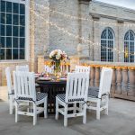Poly outdoor dining set on patio