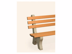 72" Poly Park Bench with Natural Legs