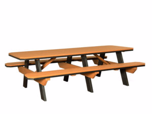 33" x 96" Table w/ Benches Attached