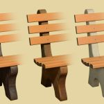 Park bench color diagram