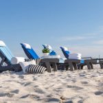 Amish crafted poly beach chairs on beach