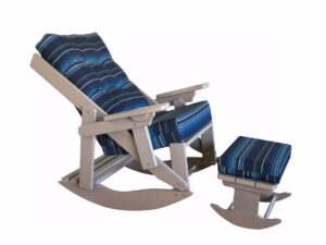 Amish crafted poly outdoor furniture - Caribbean Rocker with Ottoman