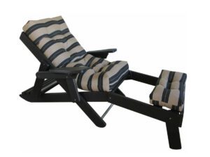 Amish crafted poly outdoor furniture - Folding Step Through Chaise Lounge