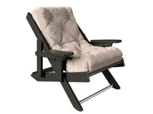 Black poly outdoor furniture, Siesta folding chair