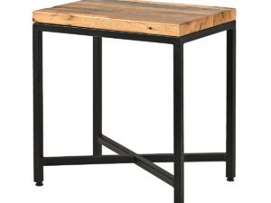 Shirebrook butcher block top side table