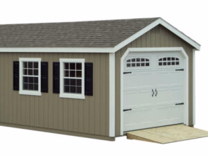 Deluxe style prefab garage.