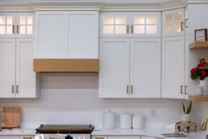 modern white kitchen cabinets with frameless door style