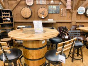 oak barrel dining furniture