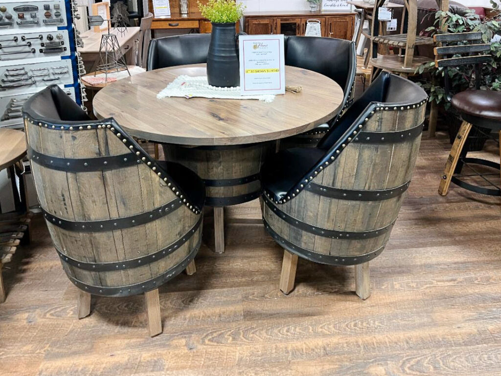 oak barrel dining chairs
