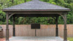 18x18-Keystone-Pavilion-Superior-Posts-Cinder-Stain-Cobalt-Black-Shingles