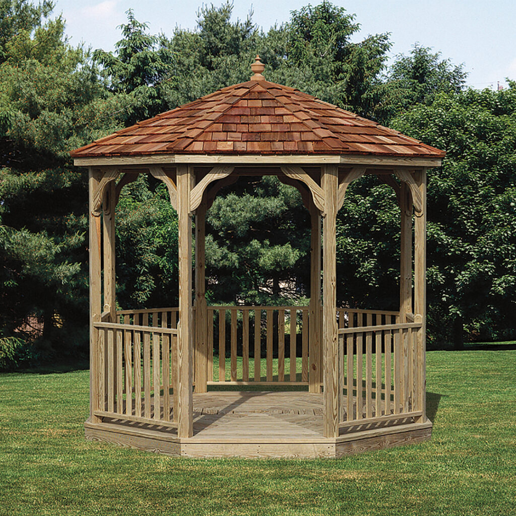 10ft octagon wood gazebo