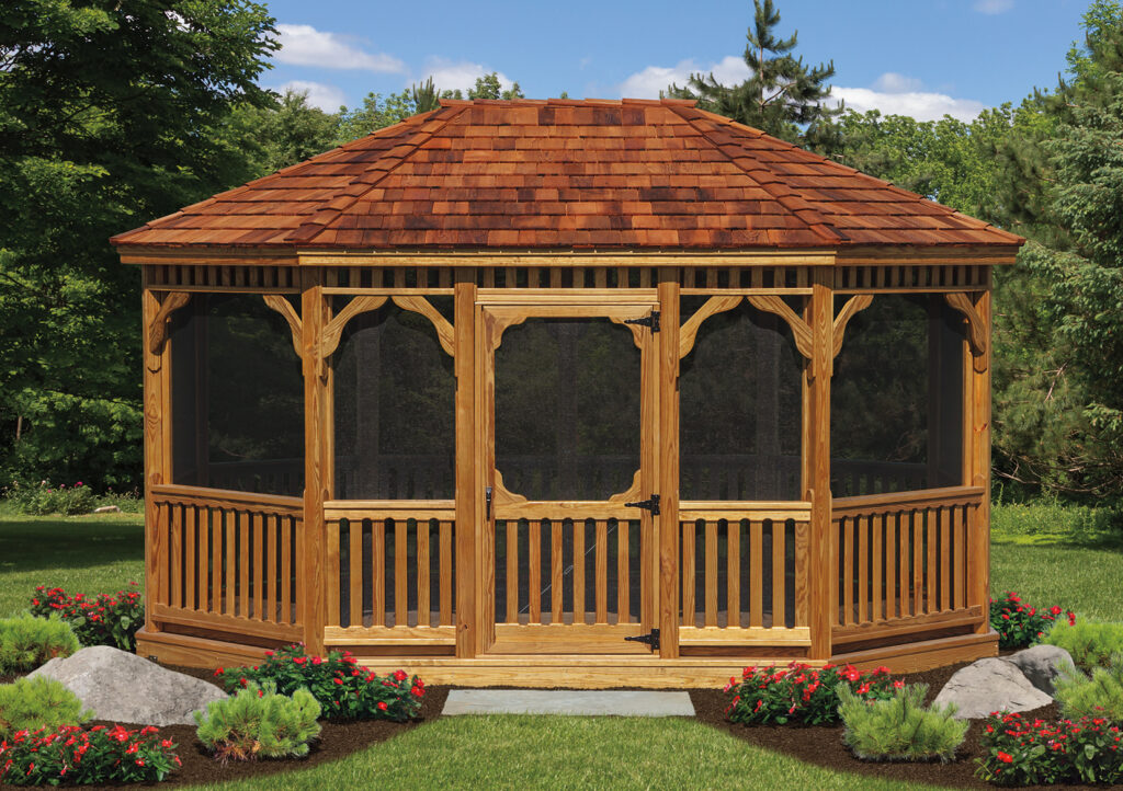 12x16 Classic Oval Wood gazebo