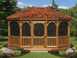 12x16 Classic Oval Wood gazebo