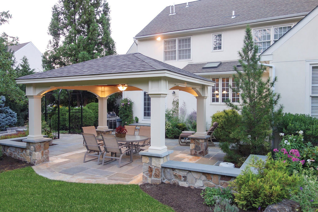 12 x 16 manor pavilion in backyard