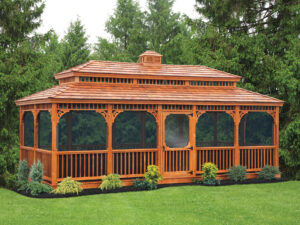 western red cedar classic rectangle gazebo