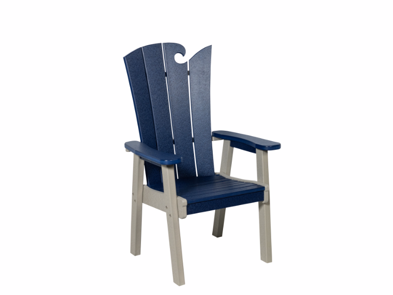 Beaver Dam - OceanWavz Dining Chair in blue and white