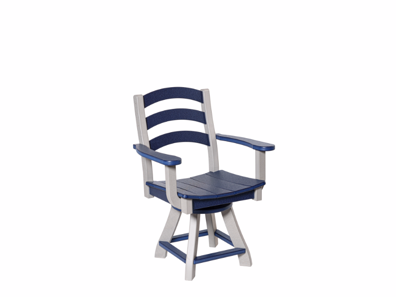 Beaver Dam - Seabreak Dining Chair with Arms in blue and white