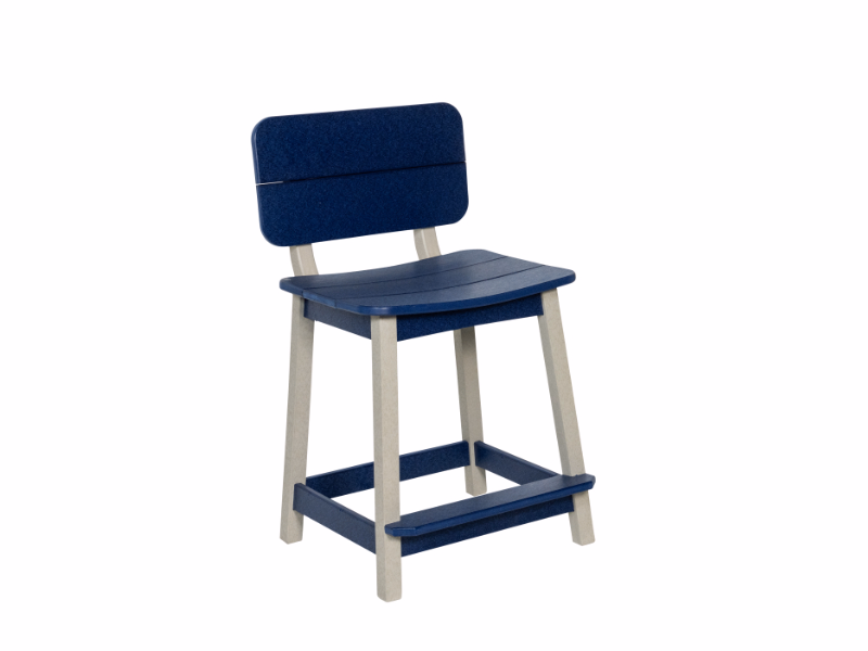 Beaver Dam - Surf-Aira Saddle Counter Stool with Back