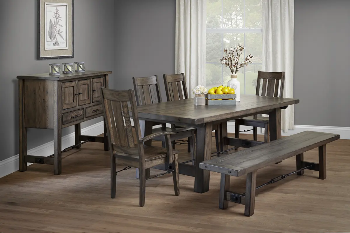 The Ouray Dining Collection Sitting in a a dining room.