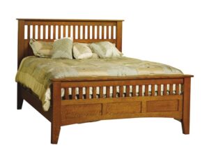 Antique Mission Queen Bed - 67"W x 88"LnHeadboard 52.75"H Footboard 27.50"H
