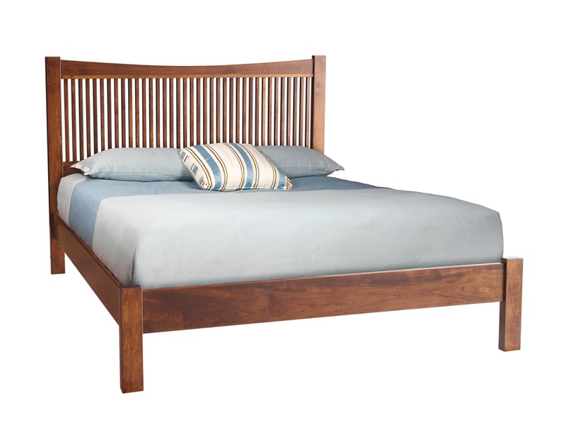 Arch Spindle Queen Bed - 64"W x 84.50"LnHeadboard 48"H Footboard 14.75"H
