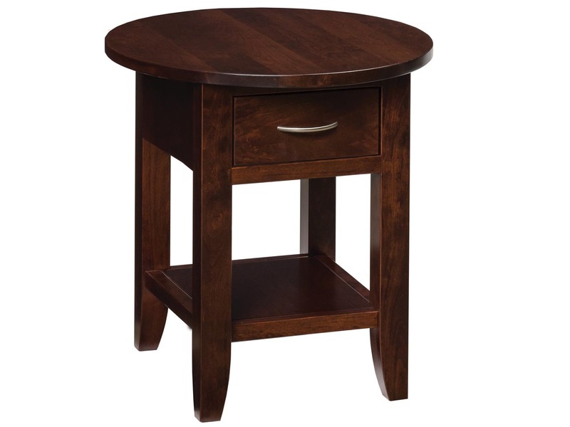 Barrington Oval End Table - 24"W x 24"H x 27"D
