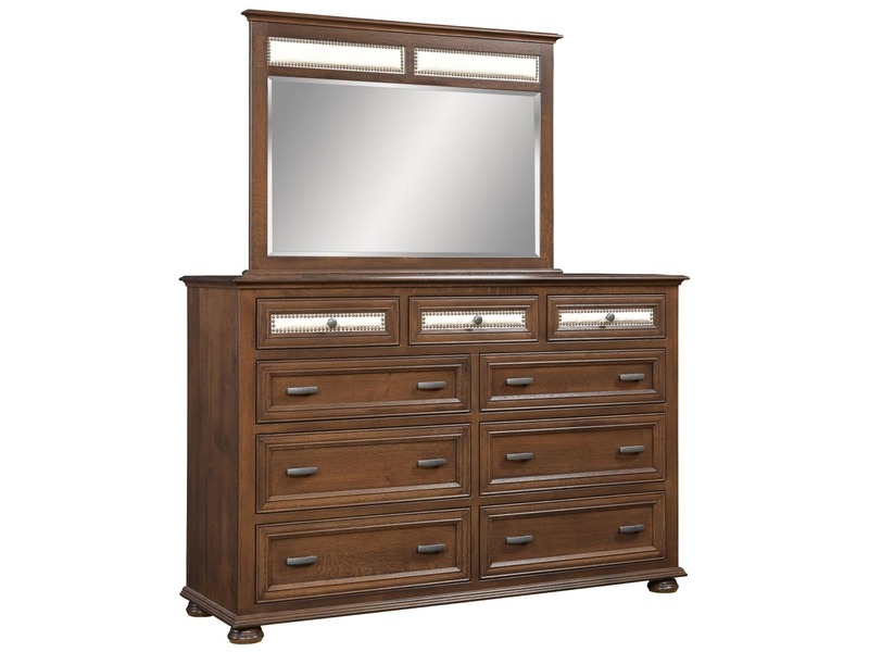 Canyon Creek Dresser w/ Mirror - CC-2558 Dresser 69.75" W x 45.75"H x 21.75"DnMI-2532 Mirror 37"H x 42"W