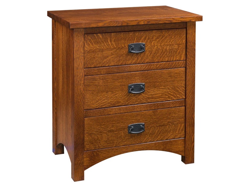 Claremont Mission Nightstand - 27.50"W x 27.75"H x 17.50"D
