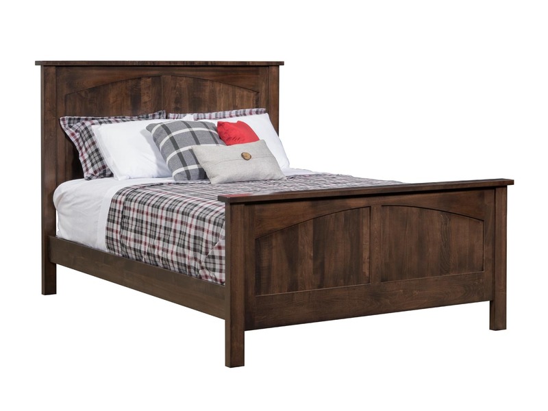 Claremont Mission Panel Bed - 66"W x 85.75"LnHeadboard 54"H Footboard 30"H