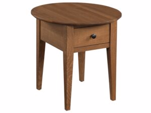 Gambo Oval End Table - 23.50"W x 23.75"H x 26.50"D