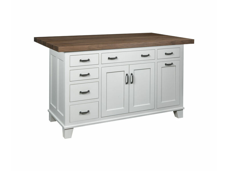 Bridgeport Island Base w/ Optional 3-Tier Pullout - 62"W x 34.50"H x 24"D