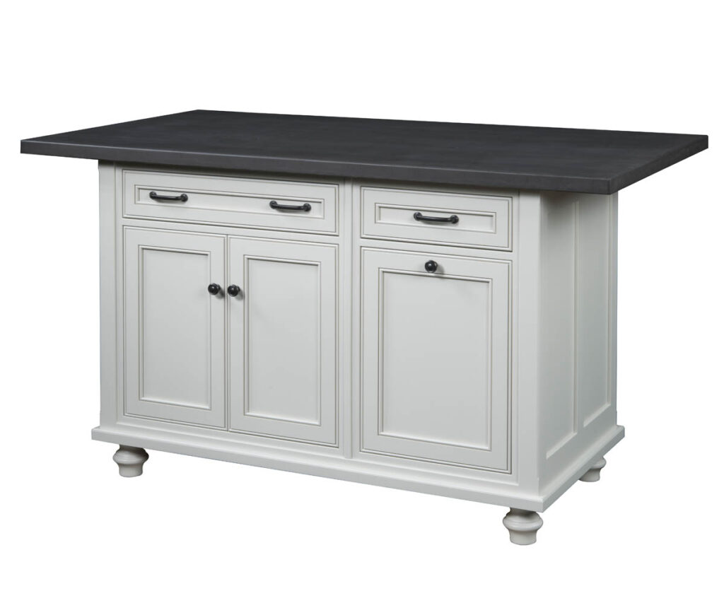 Oceanside Island Base w/ Optional Slideout Wastebasket - 48.25"W x 34.50"H x 24.50"D