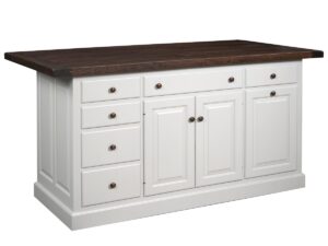 Traditional Island Base w/ Optional Slideout Wastebasket - 62"W x 34.50"H x 24.50"D