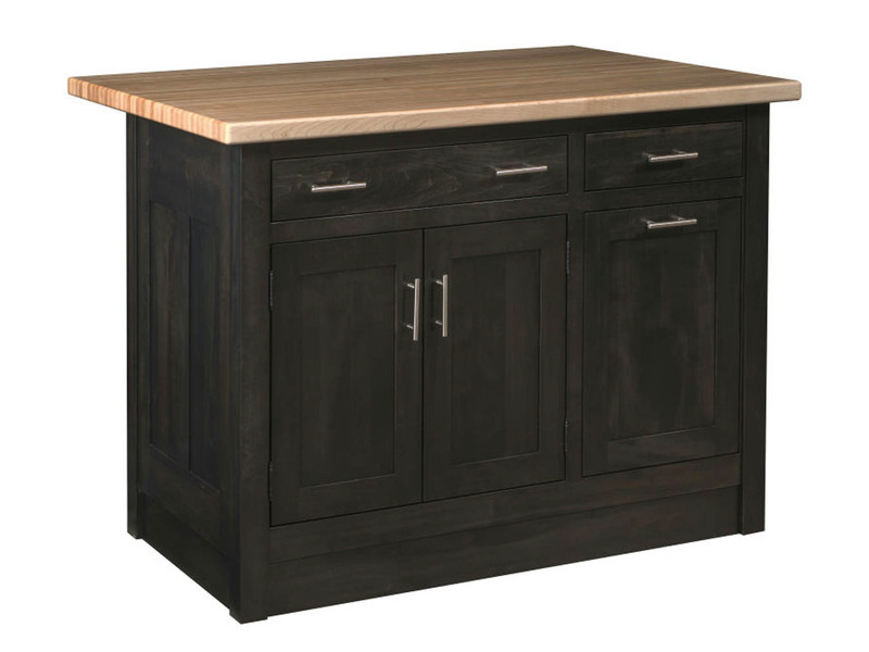 Brookline Island Base w/ Optional Slideout Wastebasket - 47.75"W x 34.50"H x 24.50"D