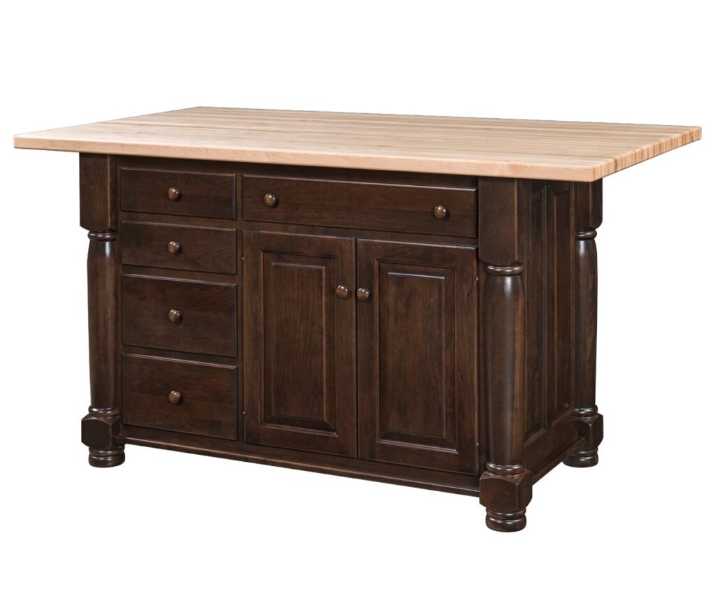 Turned Leg Island Base - 49"W x 34.50"H x 24.50"D