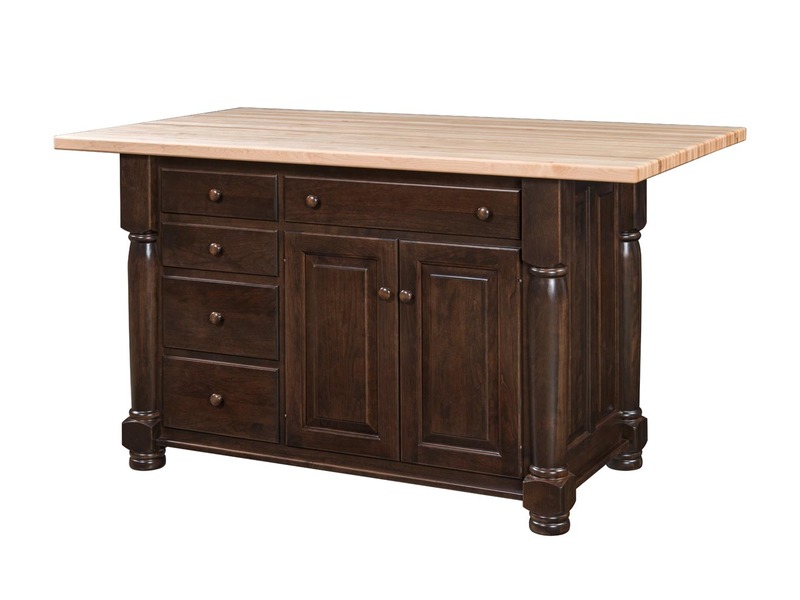 Turned Leg Island Base - 49"W x 34.50"H x 24.50"D