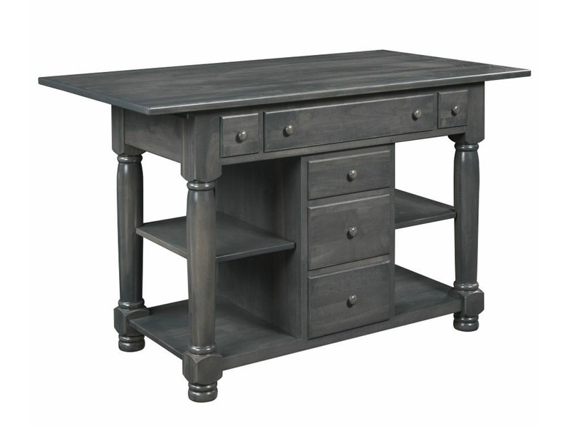 Turned Leg Island Base - 49"W x 34.50"H x 24.50"D