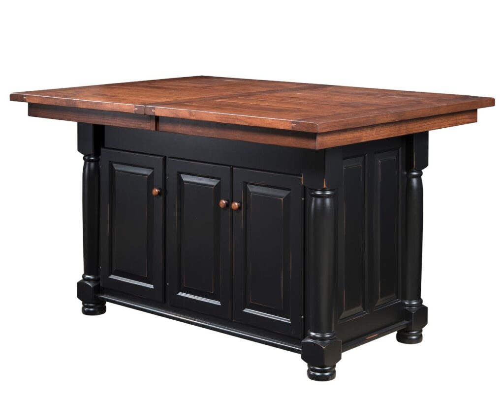 Turned Leg Island Base - 49"W x 34.50"H x 24.50"D