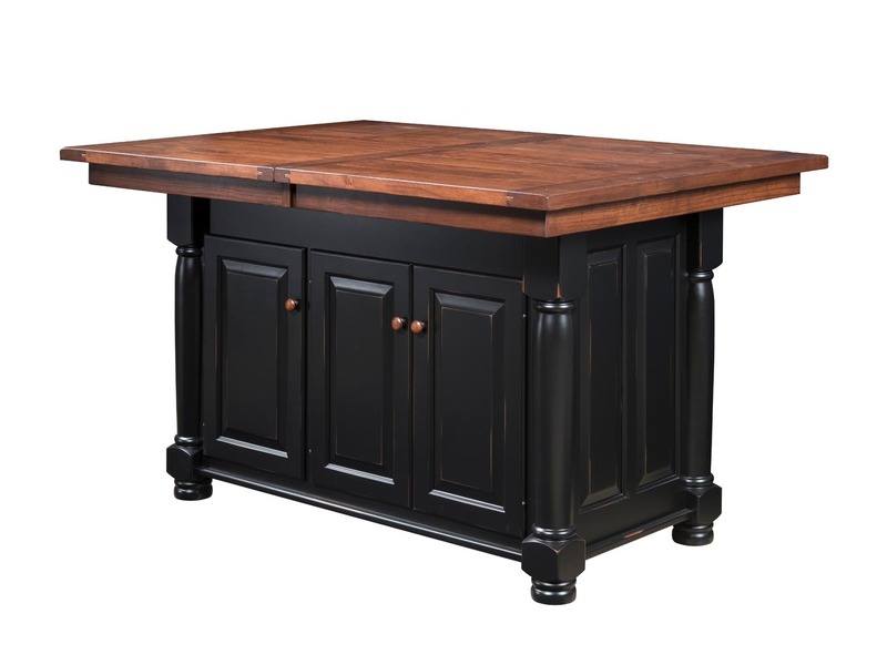 Turned Leg Island Base - 49"W x 34.50"H x 24.50"D