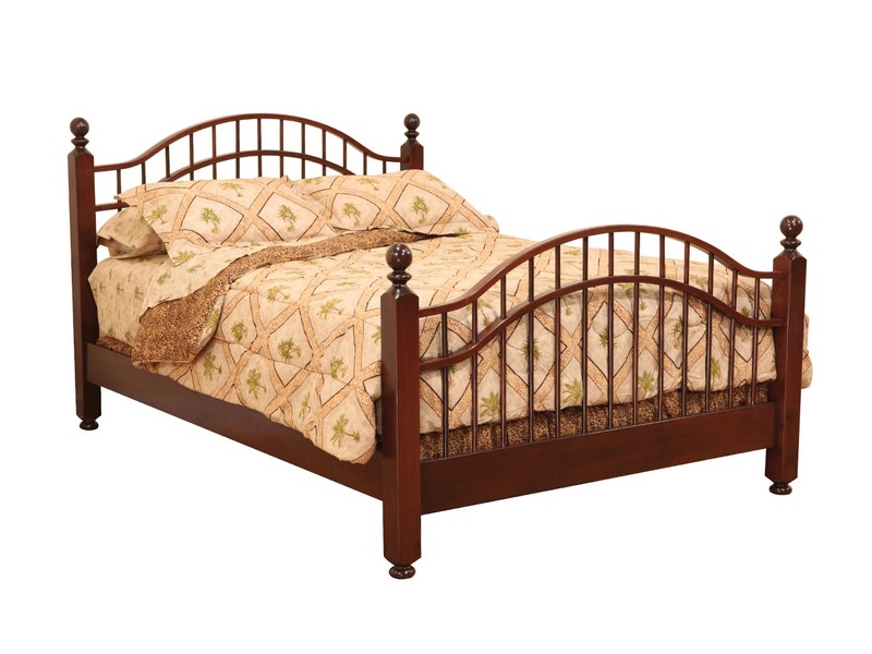Double Bow Queen Bed - 63.50"W x 87"LnHeadboard 47.25"H Footboard 36.25"H
