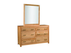 Lew Modern Dresser w/ Mirror - LM-2330 Dresser 56.25"W x 36"H x 19.50nMI-2470 Mirror 39.25"H x 34"W