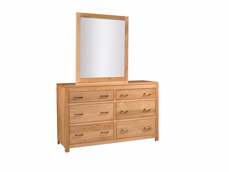 Lew Modern Dresser w/ Mirror - LM-2330 Dresser 56.25"W x 36"H x 19.50nMI-2470 Mirror 39.25"H x 34"W