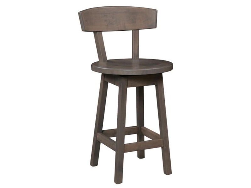 Lamont Swivel Stool w/ Back - 18"Round x 36"H