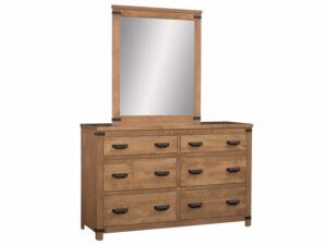 Lewiston Dresser w/ Mirror - LN-2330 Dresser 56.75"W x 35.75"H x 19.75"DnMI-2370 40.50"H x 34.50"W