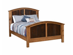 Manhattan Curved Queen Bed - 66.50"W x 87"Ln Headboard 57.25"H Footboard 30.25"H